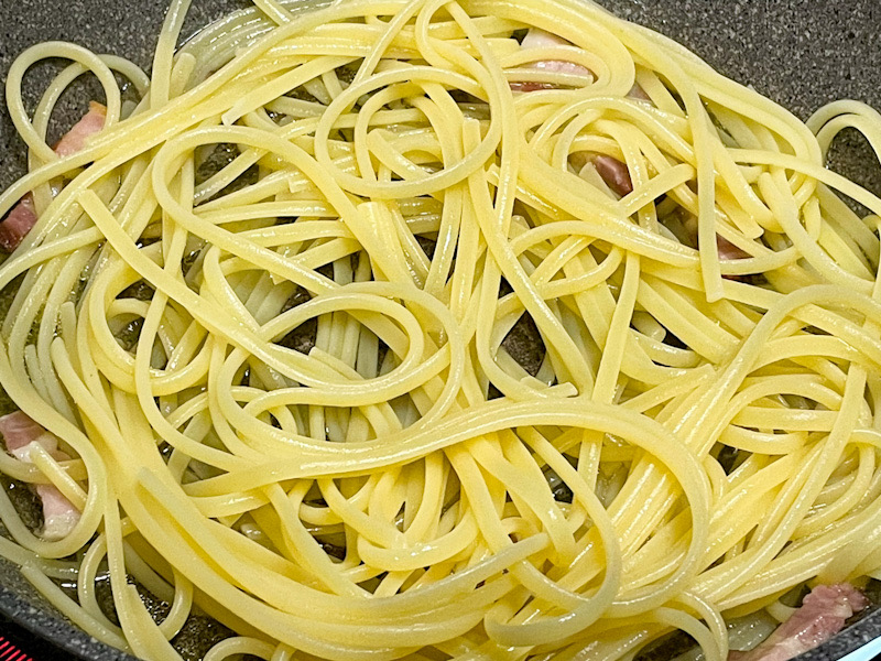 カルボナーラ（パンチェッタ、生クリーム、卵黄×2）調理画像5