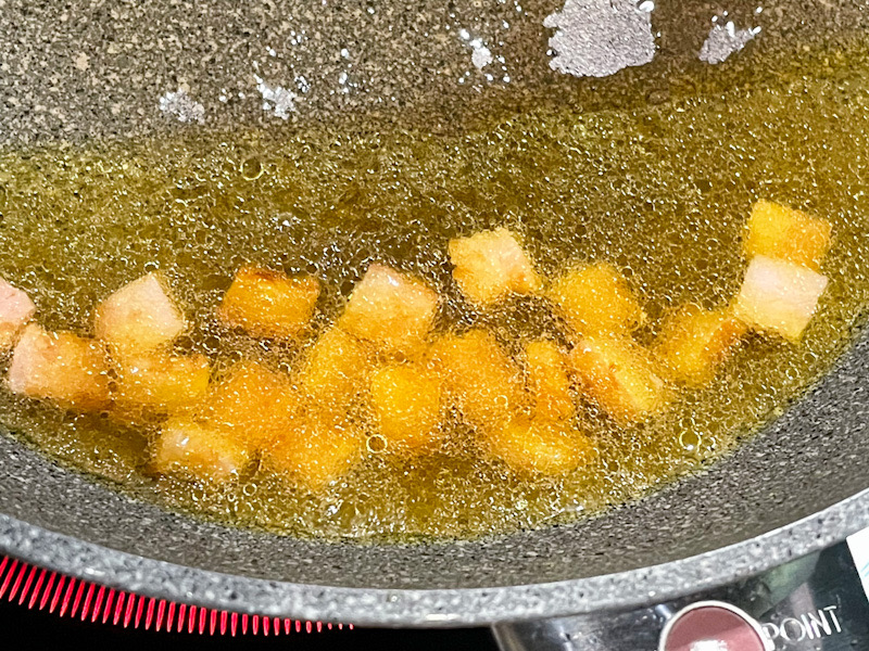 カルボナーラ（ベーコン、全卵、卵黄）調理画像4