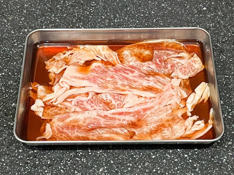 Carbonara di carne【肉のカルボナーラ】〜肉ボナーラ〜　牛肩ロース仕準備4
